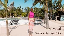  Presentation with space time - Presentation theme having portrait-of-happy-african-american background and a lemonade colored foreground