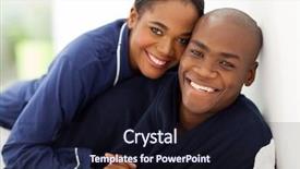  Presentation with married couple - PPT theme featuring portrait of happy african couple background and a wine colored foreground