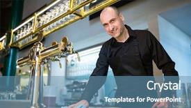  Presentation with raising the bar for all children - PPT layouts enhanced with portrait of happy bar tender background and a teal colored foreground