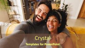  Presentation with togetherness - PPT layouts having portrait-of-happy-biracial-bearded background and a tawny brown colored foreground