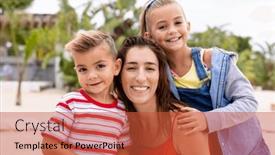  Presentation with portrait happy family smiling - 