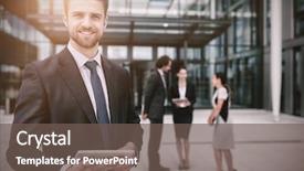  Presentation with digital - Presentation theme having wellness screening - portrait of happy businessman holding background and a tawny brown colored foreground