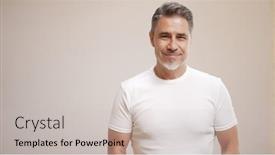  Presentation with older adult - Theme enhanced with portrait-of-happy-casual-older background and a soft green colored foreground