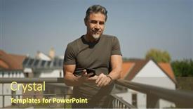  Presentation with older adult - Theme with portrait-of-happy-casual-older and a tawny brown colored foreground