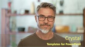  Presentation with older adult - PPT theme consisting of portrait-of-happy-confident-older and a  colored foreground