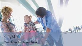  Presentation with happy holiday - Theme with portrait-of-happy-family-going background and a teal colored foreground