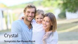  Presentation with black couple having fun - Amazing PPT theme having portrait of happy family having backdrop and a light blue colored foreground