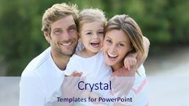  Presentation with black couple having fun - Beautiful presentation design featuring portrait of happy family having backdrop and a sky blue colored foreground