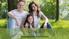  Presentation with family tree - Presentation theme enhanced with portrait-of-happy-family-sitting background and a gold colored foreground