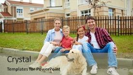  Presentation with dog house - Audience pleasing slides consisting of front of their new backdrop and a mint green colored foreground