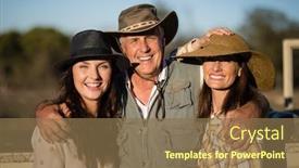  Presentation with safari - Slides featuring portrait-of-happy-friends-enjoying background and a violet colored foreground