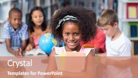  Presentation with classmates - Colorful slides enhanced with  backdrop and a  colored foreground