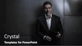  Presentation with older adult - Theme with portrait-of-happy-mature-businessman background and a black colored foreground