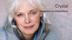  Presentation with minimal - Beautiful presentation theme featuring close up - casual portrait of happy mature backdrop and a coral colored foreground