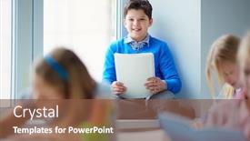  Presentation with classmates - Colorful PPT theme enhanced with color palette for furniture backdrop and a light gray colored foreground