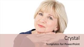  Presentation with woman menopause - Beautiful slide deck featuring branches nuts fir cones botanical backdrop and a  colored foreground.