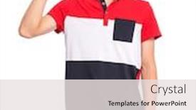  Presentation with child teen - Slides enhanced with portrait of happy teen boy showing one palm - 2 fingers isolated on white background happy smiling child doing gesture of number two series of photos count from 1 to 10 background and a sky blue colored foreground