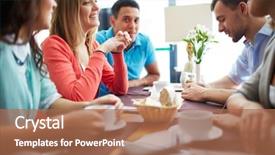  Presentation with teenage pregnancy - Cool new presentation theme with portrait of happy teenage friends backdrop and a  colored foreground