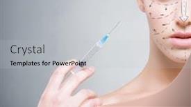  Presentation with injection plastic - PPT theme having portrait-of-healthy-young background and a light gray colored foreground