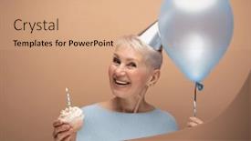  Presentation with cupcake - Presentation consisting of portrait-of-her-she-nice background and a  colored foreground