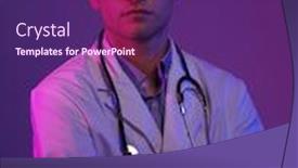  Presentation with danger - Slide deck featuring portrait-of-hero-in-white background and a violet colored foreground