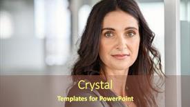  Presentation with entrepreneur - Presentation theme having portrait-of-hispanic-successful-woman background and a tawny brown colored foreground
