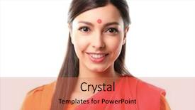  Presentation with portrait of indian macaque monkey - Slide set enhanced with portrait of indian female teacher background and a coral colored foreground