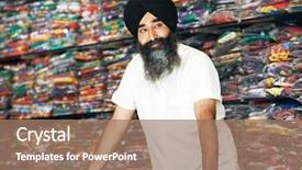  Presentation with turban - Cool new theme with portrait of indian sikh man backdrop and a coral colored foreground