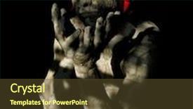  Presentation with indigenous - Presentation theme with portrait-of-indigenous-mystic-person background and a tawny brown colored foreground