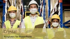  Presentation with covid coronavirus - Audience pleasing PPT theme consisting of portrait-of-interracial-group-asian backdrop and a yellow colored foreground