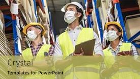  Presentation with barcode - PPT theme enhanced with portrait-of-interracial-group-asian background and a yellow colored foreground