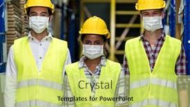  Presentation with distribution - Cool new slide deck with portrait-of-interracial-group-asian backdrop and a yellow colored foreground