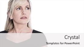  Presentation with woman menopause - Presentation design with portrait of isolated mature woman background and a white colored foreground