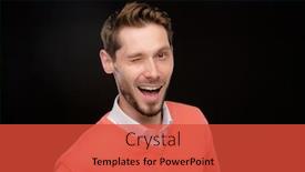  Presentation with jolly - Slides consisting of portrait-of-jolly-playful-young background and a red colored foreground