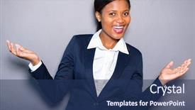  Presentation with joyful - Audience pleasing slide set consisting of portrait of joyful african american backdrop and a ocean colored foreground