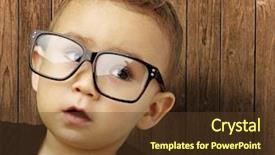  Presentation with kid water glass - Presentation theme featuring veterinary clinic examining a radiograph of a cat background and a gray colored foreground