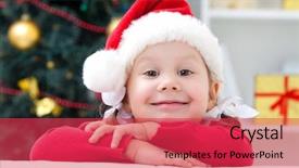  Presentation with girl christmas - Cool new presentation theme with acorns lying on a tree stump in the forest backdrop and a gray colored foreground