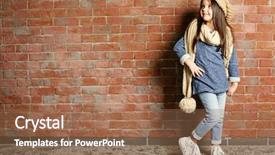  Presentation with fashion - Audience pleasing slide deck consisting of portrait of little fashion kid backdrop and a violet colored foreground