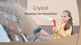  Presentation with flexible - Colorful theme enhanced with portrait-of-little-girl backdrop and a lemonade colored foreground