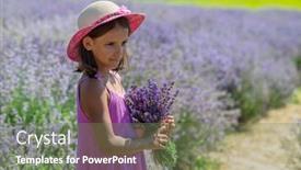 Presentation with lavender wedding invitation - Cool new slides with portrait-of-little-girl backdrop and a violet colored foreground
