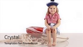  Presentation with fashion - Beautiful PPT layouts featuring up fashion girl sea theme backdrop and a coral colored foreground