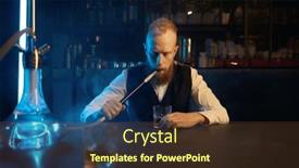  Presentation with brandy - Slide set featuring portrait-of-lonely-bearded-man background and a tawny brown colored foreground