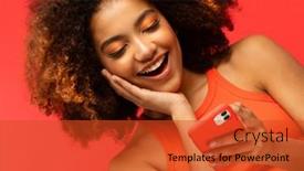  Presentation with wireless internet - Presentation having portrait-of-lovely-ethnic-woman background and a red colored foreground