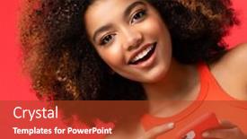  Presentation with wireless internet - Slide set with portrait-of-lovely-ethnic-woman background and a tawny brown colored foreground