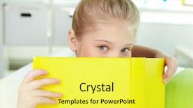  Presentation with book of love - Amazing PPT theme having portrait of lovely girl peeking backdrop and a  colored foreground