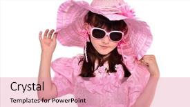  Presentation with girl pink baby shower - Audience pleasing presentation theme consisting of portrait of lovely girl wearing backdrop and a coral colored foreground