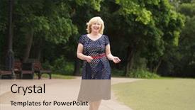  Presentation with aged - Presentation theme featuring portrait of lovely middle aged background and a  colored foreground