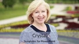  Presentation with middle ages portrait - Colorful slide deck enhanced with portrait of lovely middle aged backdrop and a  colored foreground