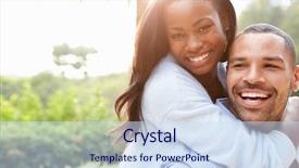  Presentation with african american black couple - PPT theme enhanced with portrait of loving african american background and a sky blue colored foreground