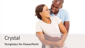  Presentation with african - Cool new PPT theme with portrait of loving african couple backdrop and a lemonade colored foreground